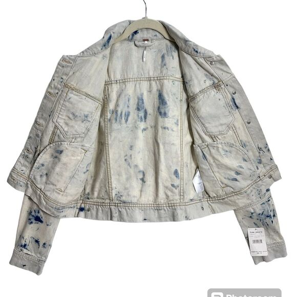 FREE PEOPLE Rumors Denim Jacket Size SMALL - Picture 7 of 16